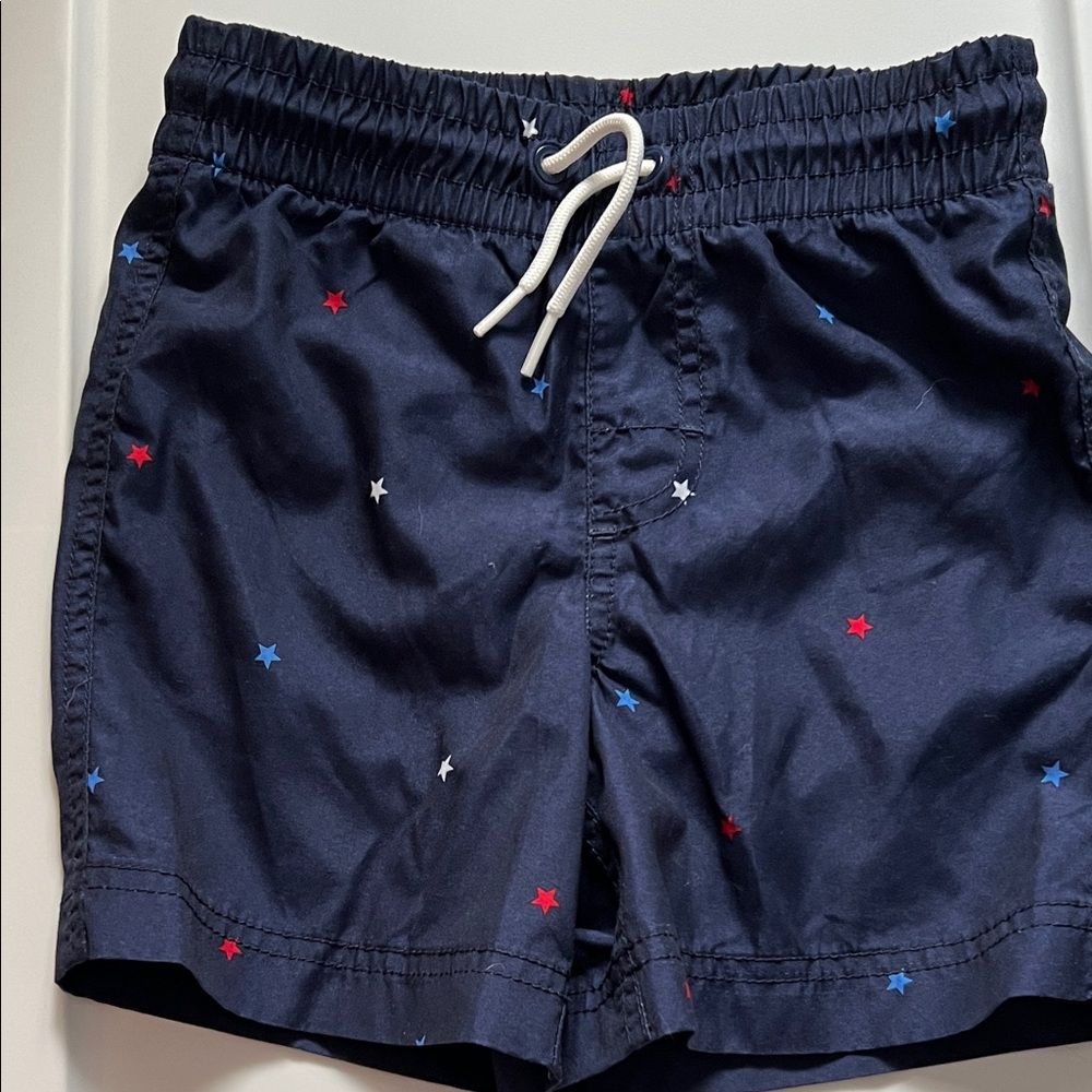 Old Navy Kids Swim Trunks - Navy with Red and White Stars